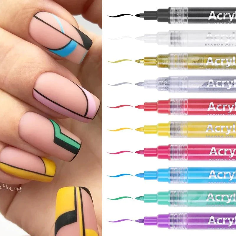 1Set Nail Art Drawing Pen Graffiti Nail