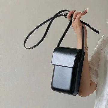 2024 Mini Flap Crossbody Bag: PU Leather, Simple Design