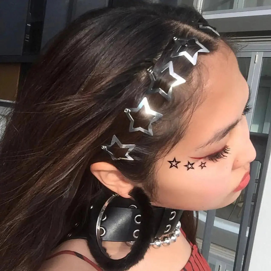 50pcs Sliver Y2K Star BB Hair Clips for Girls