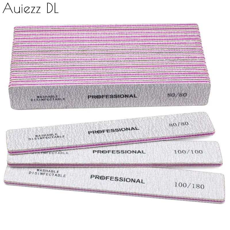 5Pcs Professional Nail File  UV Gel Polishing Manicure Tools