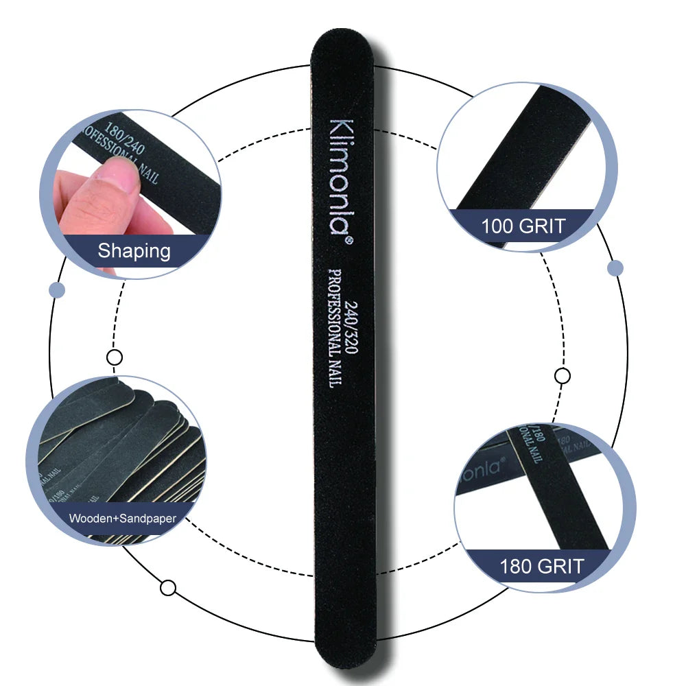 Black Sandpaper Buffer Professional Nail Files