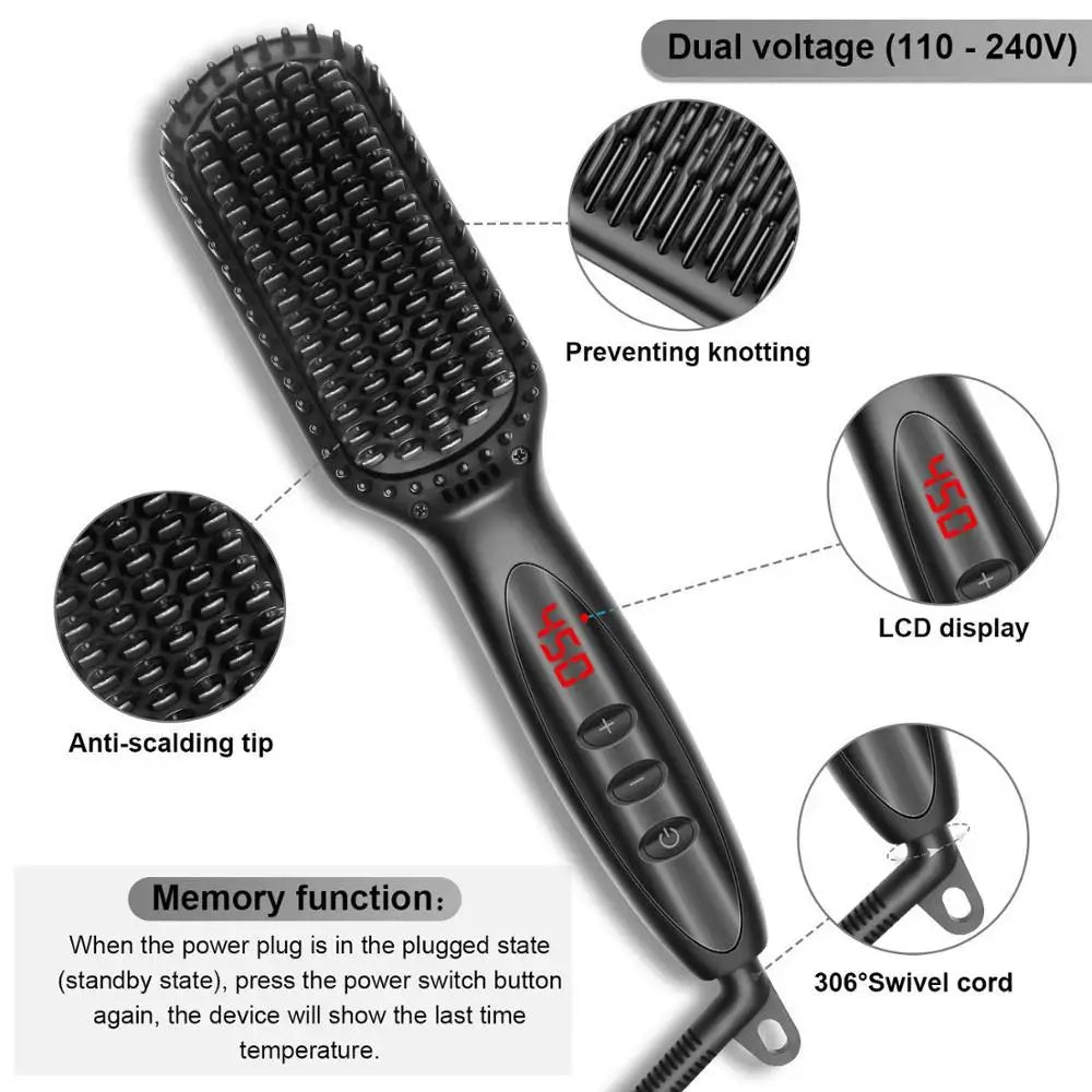 Heating Straightening Comb Hair Straightener