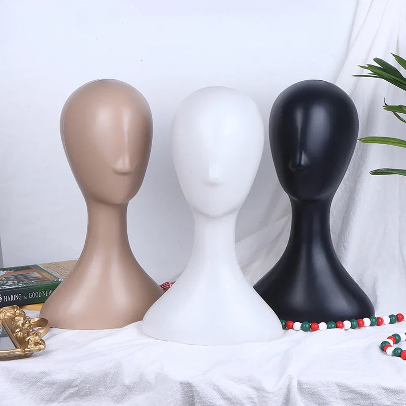 Pro Female Plastic Abstract Mannequin Manikin Head Model