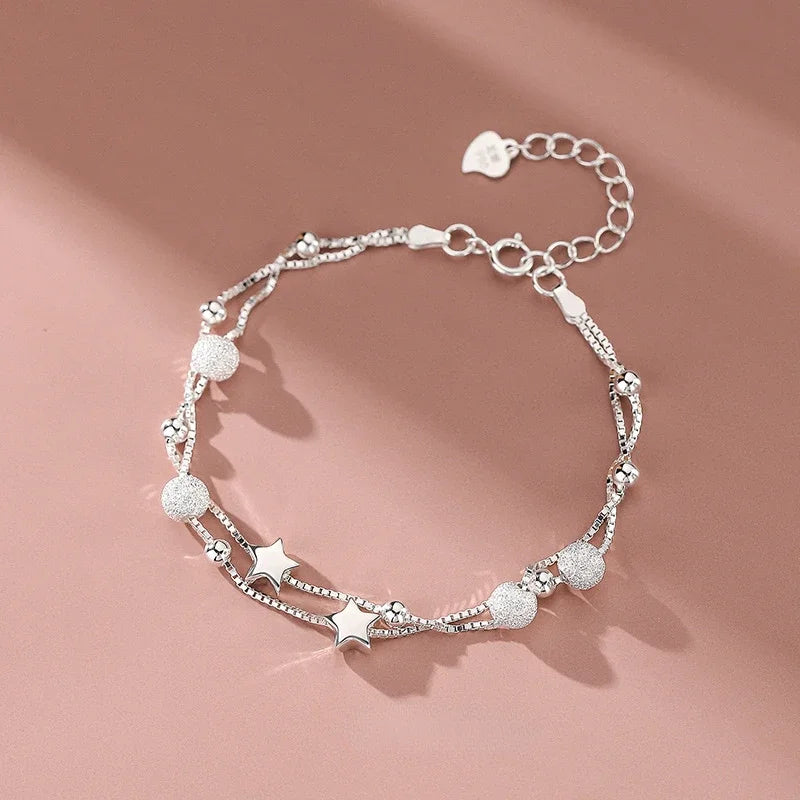 Sterling silver Beautiful stars Bracelets for women