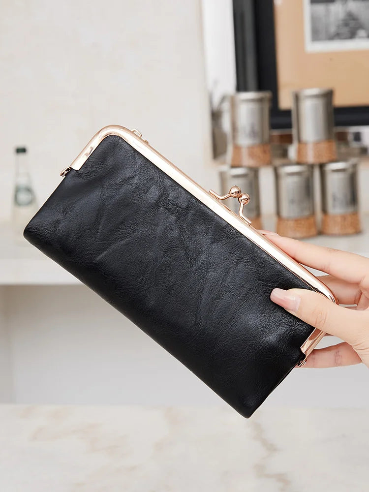 Women's Card Holder  Versatile Vintage Zip Wallet