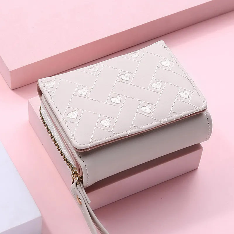 Love Pattern Tri-Fold Wallet