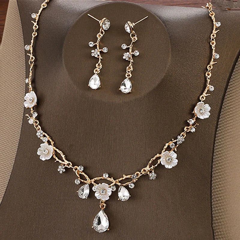 Creative Fashion Flower Crystal Costume Jewelry