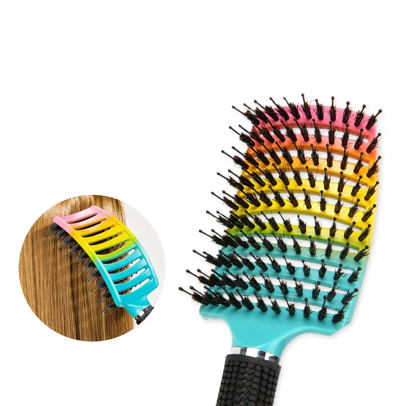 Magic Demelant Brush Bristle Nylon Hairbrush