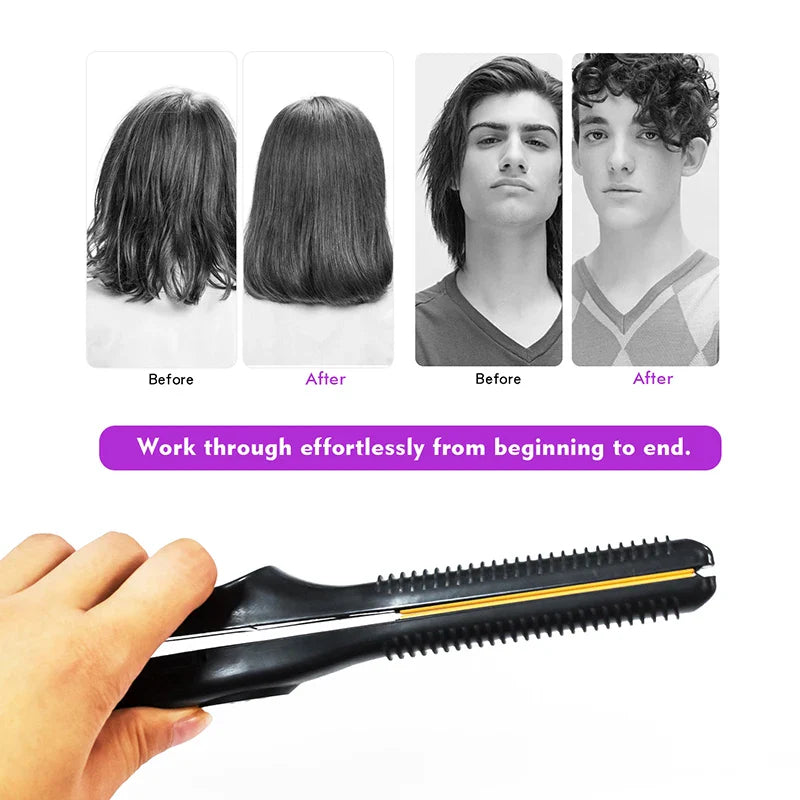 Short Hair Women And Men Beard Straightener