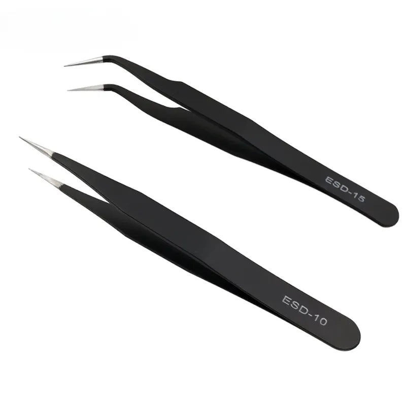 Stainless Steel Straight and Curved Eyelashes Tweezers