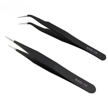 Stainless Steel Straight and Curved Eyelashes Tweezers