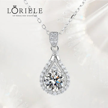 LORIELE Moissanite Necklace Sterling Silver