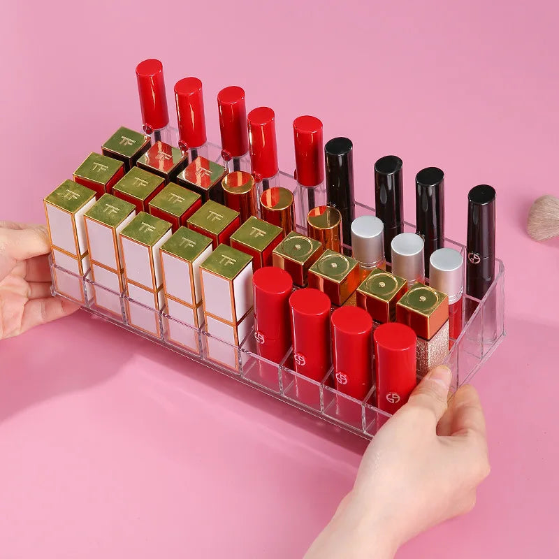 Lipstick Stand Case Makeup Organizer Storage Box