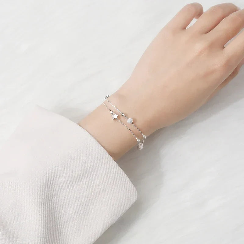 Sterling silver Beautiful stars Bracelets for women