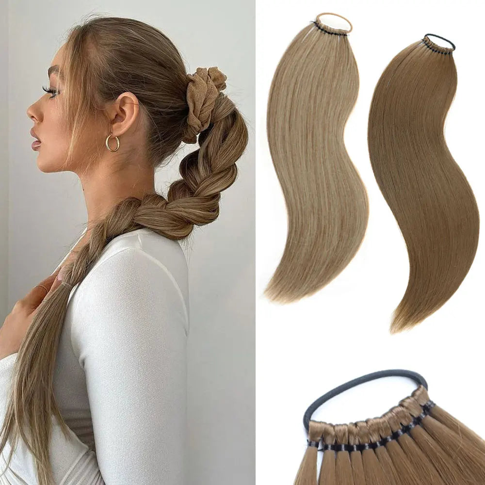 Ponytail Synthetic Hair Extensions Long Straight