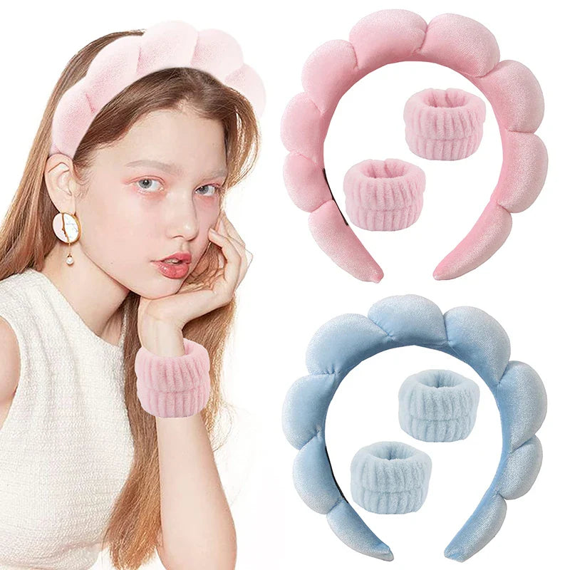 Towel Flannelette Fabric Twist Shape Face Wash Headband