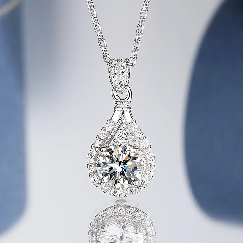 LORIELE Moissanite Necklace Sterling Silver