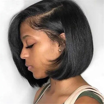 Glueless Straight Bob Wig Lace Front Human Hair Wigs For Women