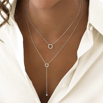 S925 Sterling Silver Zircon Pendant Choker Necklace