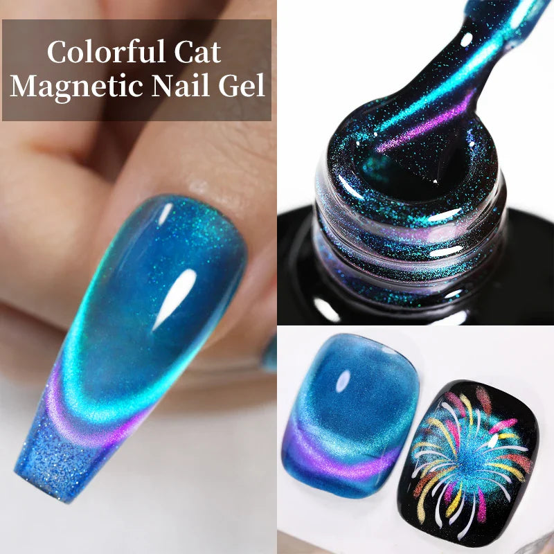 Lilycute 7ML Double Light Cat Magnetic Gel Polish Nail Art