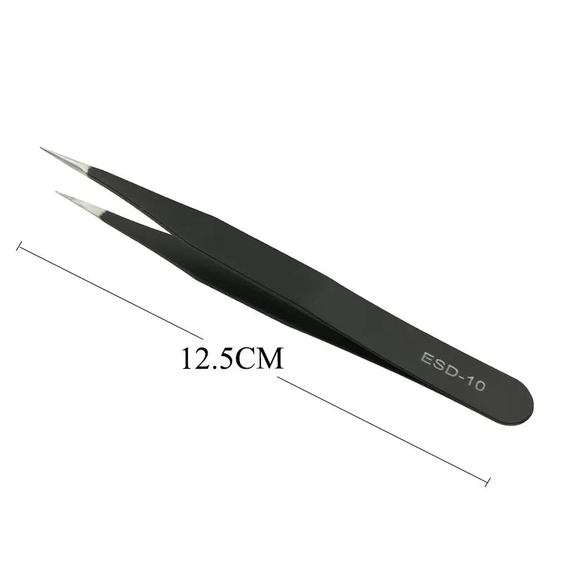 Stainless Steel Straight and Curved Eyelashes Tweezers