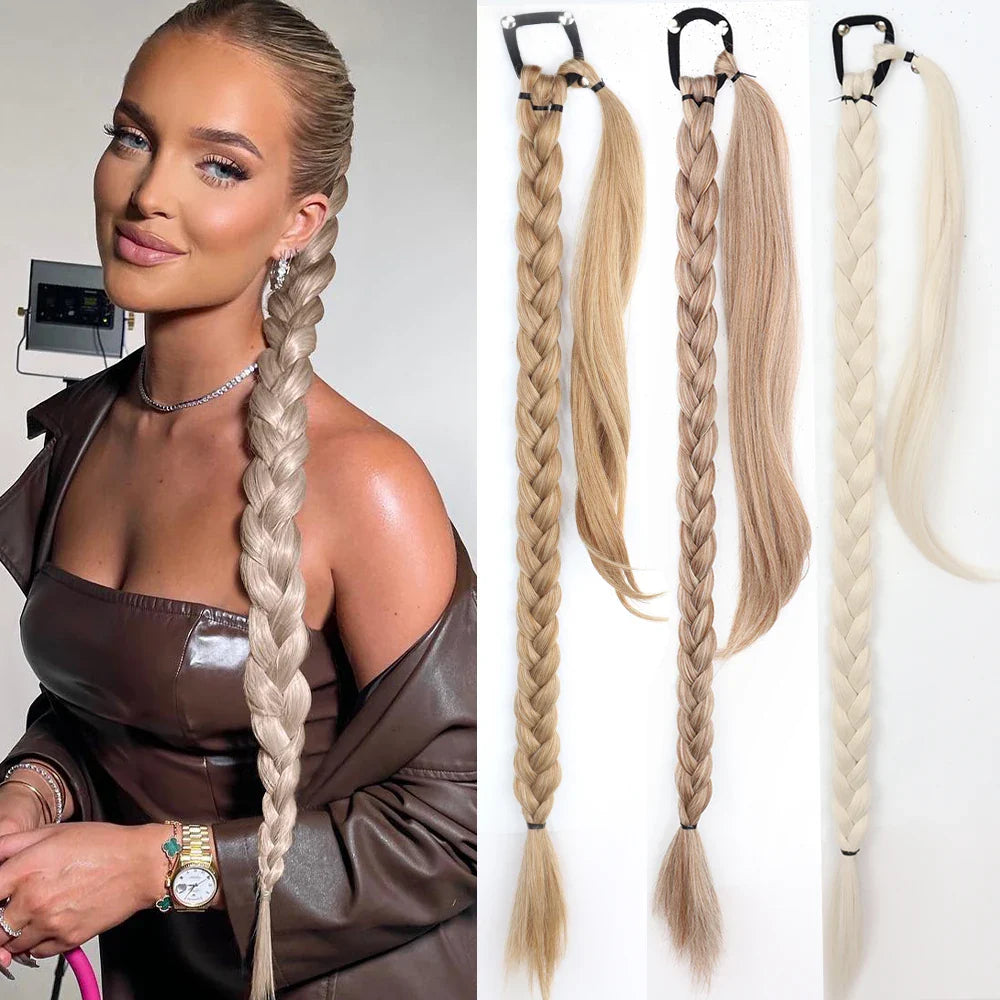 Ponytail Extensions Synthetic Boxing Braids Wrap